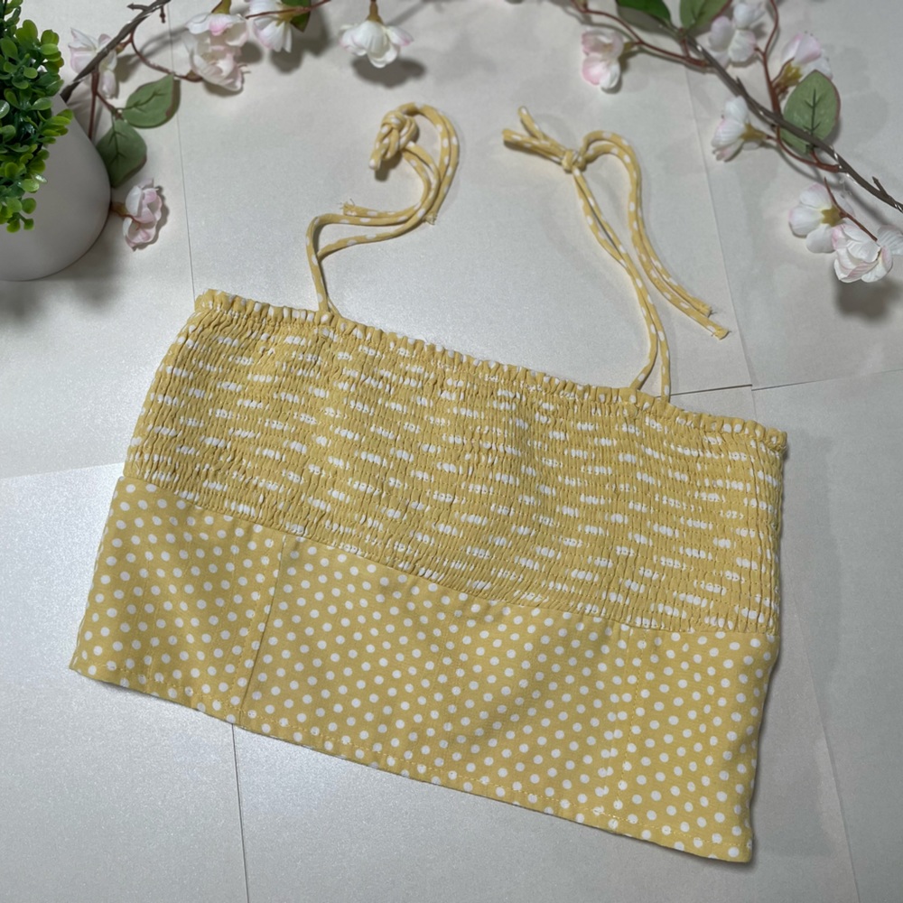 Zara yellow crop top